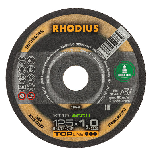 Rhodius XT 15 ACCU Trennscheibe Ø 125 x 1,0 mm