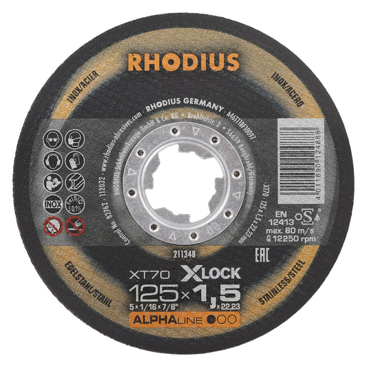 Rhodius XT 70 Trennscheibe Ø 125 x 1,5 mm Xlock