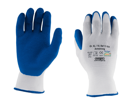 Sänger Armstrong Nylon-Strickhandschuhe, flüssigkeitsdicht - 12 Paar - Schleiftitan.de